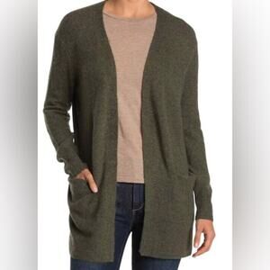 Madewell Green Cozy Walker Cardigan Slouchy Open Front Sweater Alpaca Sz Small